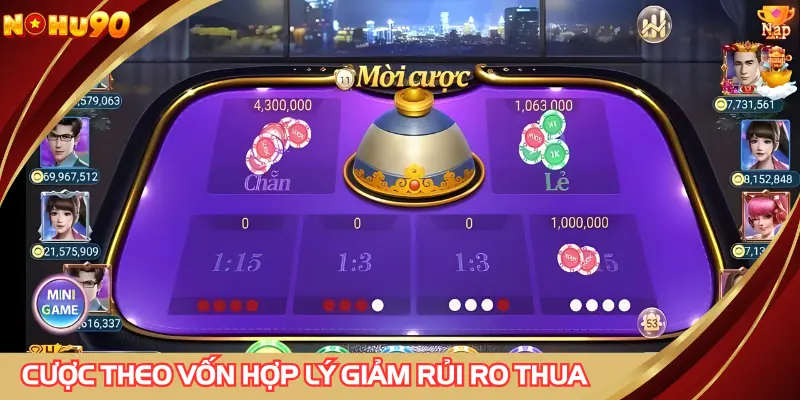 Đặt cược theo vốn hợp lý để giảm rủi ro thua